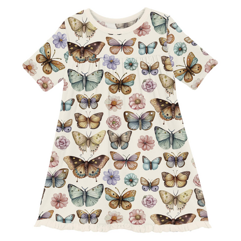 Swing Dress (Short Sleeve) - Botanical Butterflies