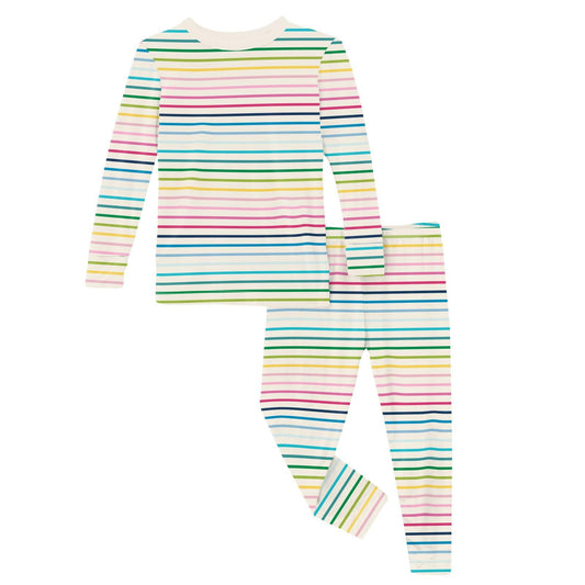 2 Piece Pajamas (Long Sleeve) - Happy Stripe