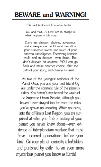 Book - Choose Your Own Adventure: Punishment Earth