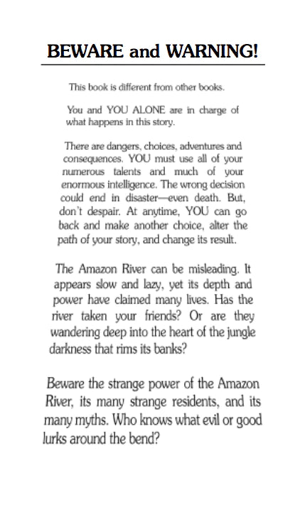 Book - Choose Your Own Adventure: Lost on the Amazon