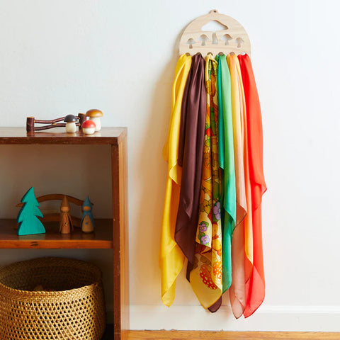 Playsilk Wood Display - Mushrooms