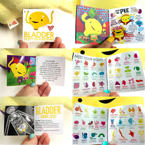 Image shows the information card that comes with the stuffed bladder