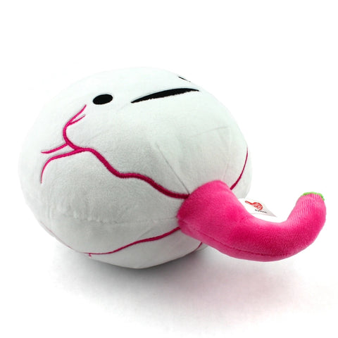 Image shows a bottom view of the stuffed eyeball