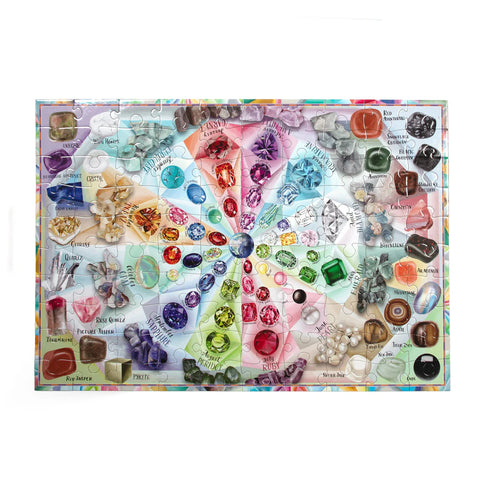 Image shows the completed puzzle. It has various crystals and gems throughout the puzzle.
