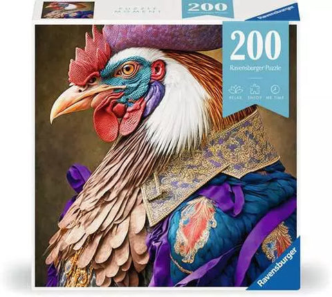 Image shows the puzzle box for the 200-piece puzzle, Rooster General