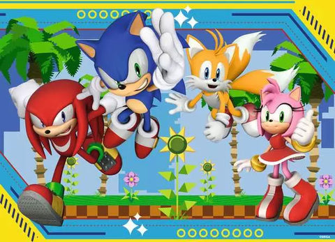 Image shows the completed puzzle, which features four characters from Sonic the Hedgehog