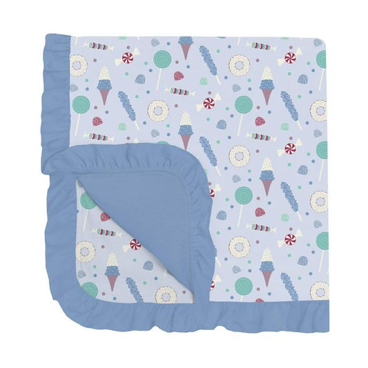 Stroller Blanket with Ruffles - Dew Candy Dreams