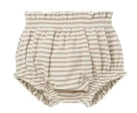 Gathered Bloomers - Warm Grey Stripe