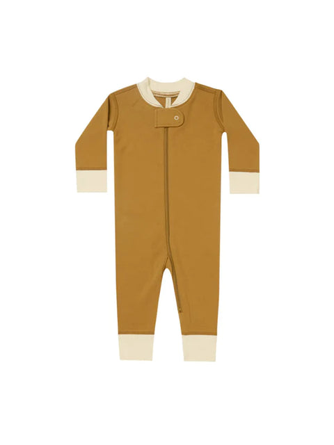 Long Sleeve Sleeper (Zipper) - Ocre