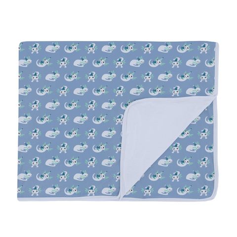 Toddler Blanket - Dream Blue Axolotl Party