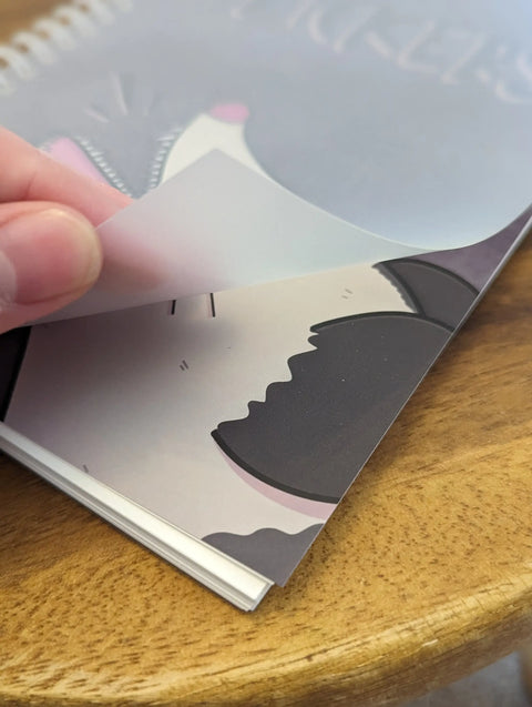 Image shows that the pages are opaque