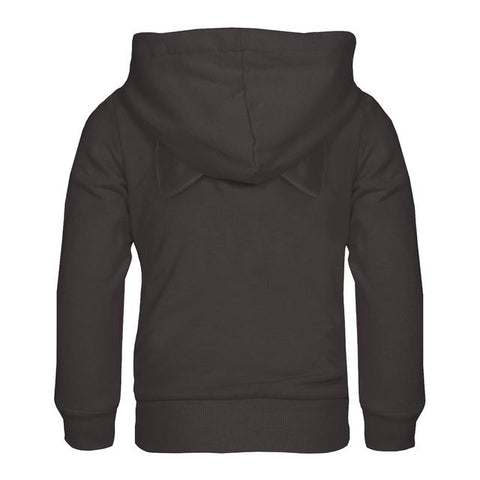 Fleece Hoodie with Cat Ears - Midnight
