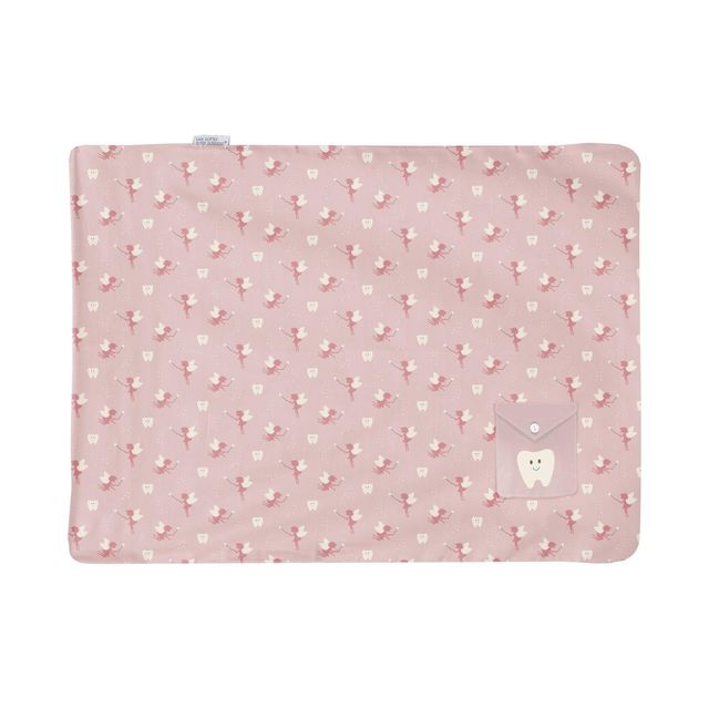 Foldover Pillowcase with Tooth Pouch - Baby Rose Tooth Fairy