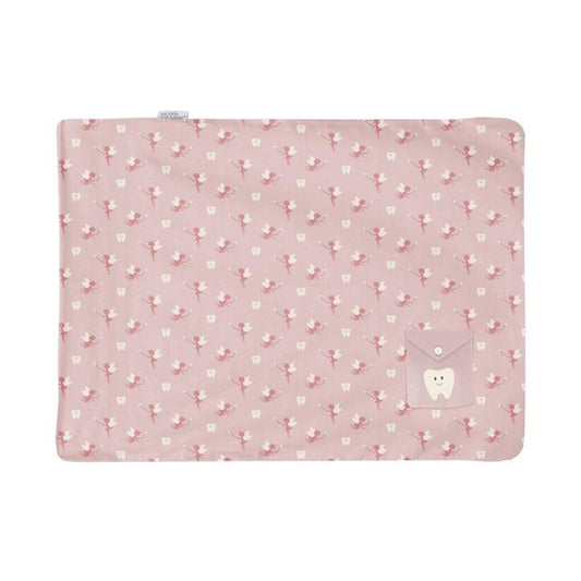 Foldover Pillowcase with Tooth Pouch - Baby Rose Tooth Fairy