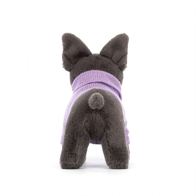 Stuffed Animal - French Bulldog Purple Sweater