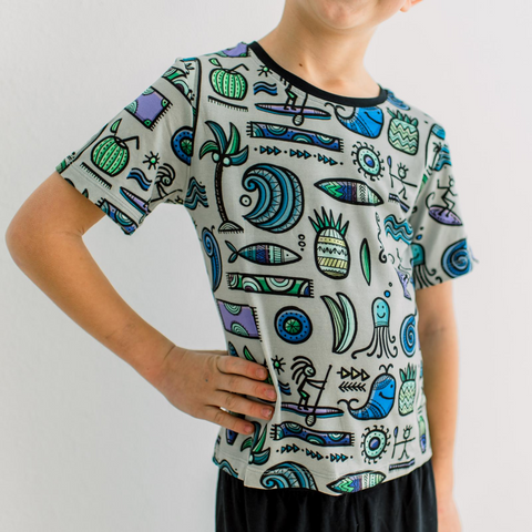 Crew Neck Tee (Short Sleeve) - Dove Surf