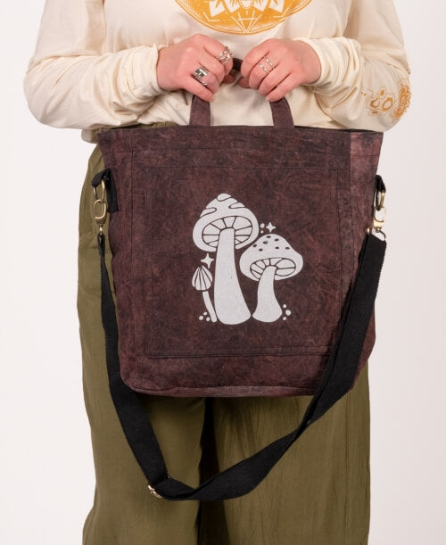 Forager Bag - Three Little Mushrooms (Acorn Brown)