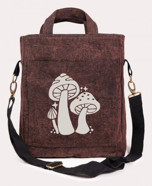 Forager Bag - Three Little Mushrooms (Acorn Brown)