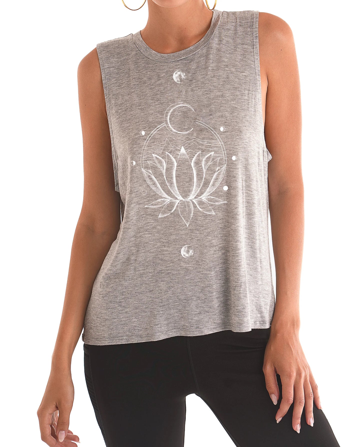 Tank (Sleeveless) - Lunar Lotus Heather Grey