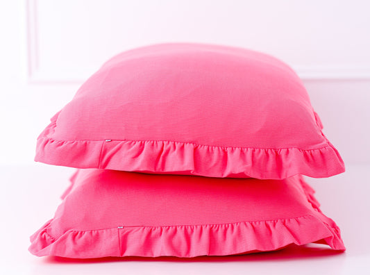 Ribbed Pillowcase (Set of 2) - Strawberry
