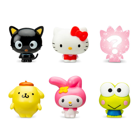 Image shows five Hello Kitty characters and a sparky mystery character.