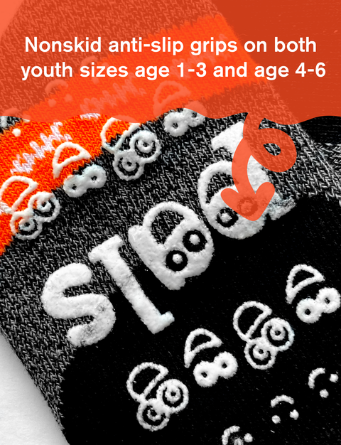 Image shows the bottom of the socks, which have an anti-slip grip