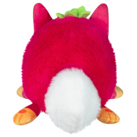 A back view of the fruity kitsune. Its tail is fluffy and has a white tip.