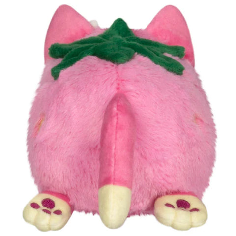 A back view of the plush strawberry kitty