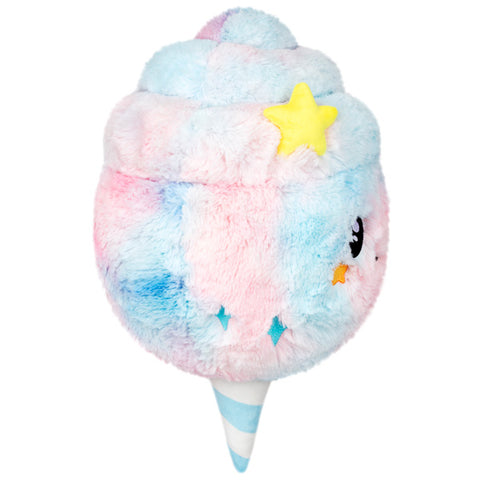 A side view of the plush cotton candy