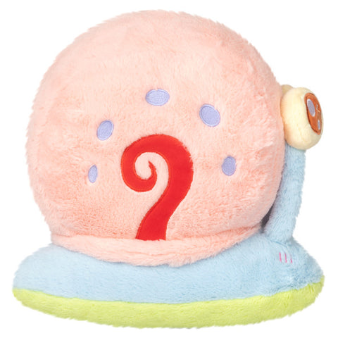 Image shows a side view of the stuffed Gary