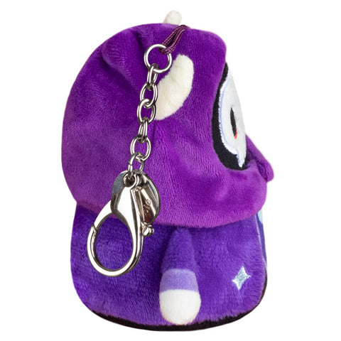 Image shows a side view of the stuffed Lich keychain
