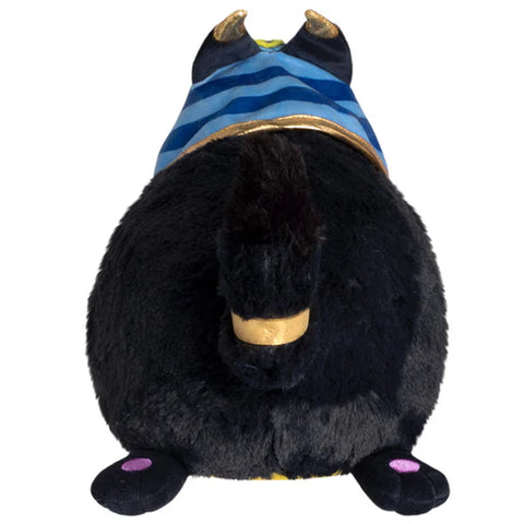 Image shows a back view of the stuffed Anubis