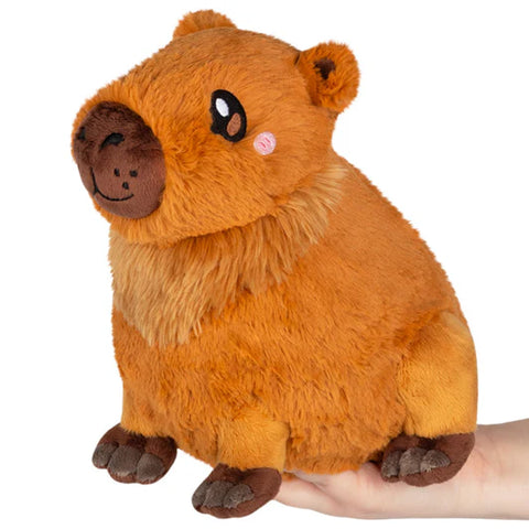 Image shows a stuffed capybara