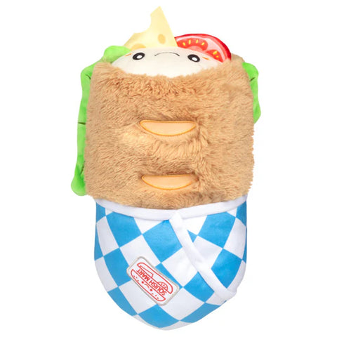 Image shows a top-down view of the stuffed sandwich