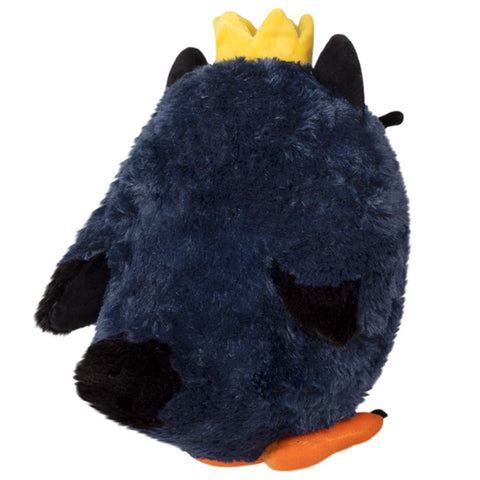 A back-angle view of the plush demon owl
