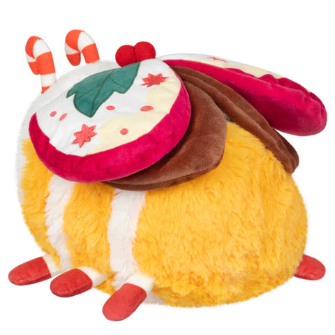 Image shows a back-angle view of the stuffed festive moth