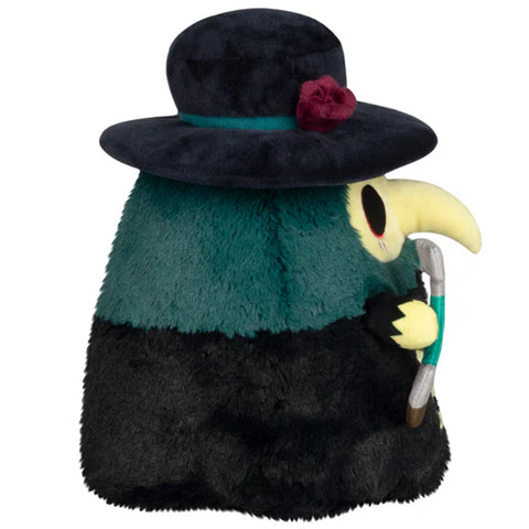 Side view of the plush graveyard-themed Plague Doctor
