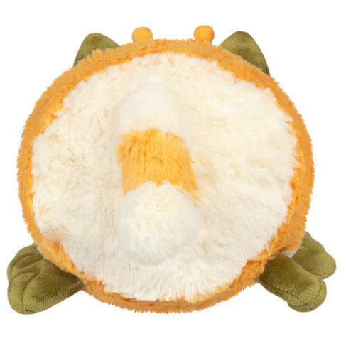 Image shows a back view of the stuffed kittypillar