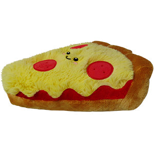 Image shows a side view of the stuffed piece of pizza
