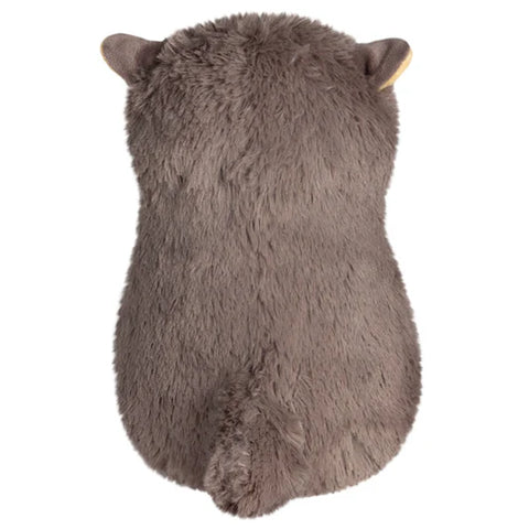 Image shows a back view of the stuffed river otter