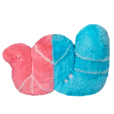 Side view of the plush sour gummy worm