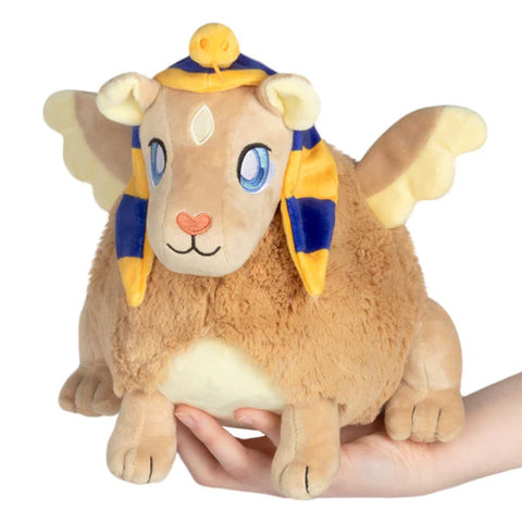 Image shows a stuffed Sphinx. It is very round.