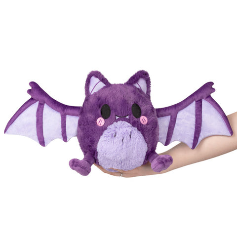 Image shows a purple stuffed bat