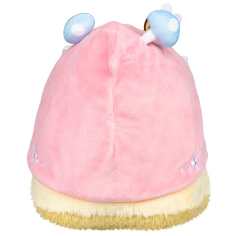 Image shows a back view of the spring mushroom themed plague nurse