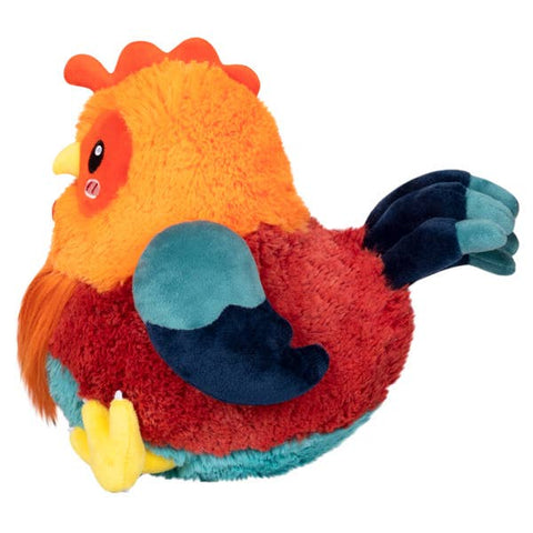 Side view of the plush rooster