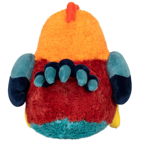 Back view of the plush rooster
