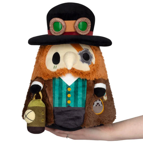 Image shows a steampunk-themed stuffed plague doctor
