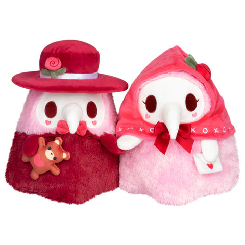 Image shows a Valentine's themed Plague Doctor & Plague Nurse set. They are red and pink.