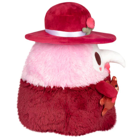 Image shows a side view of the Valentine's themed plague doctor