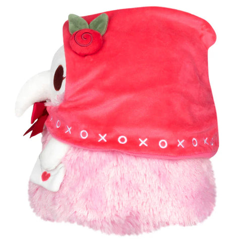 Image shows a side view of the valentine's themed plague nurse